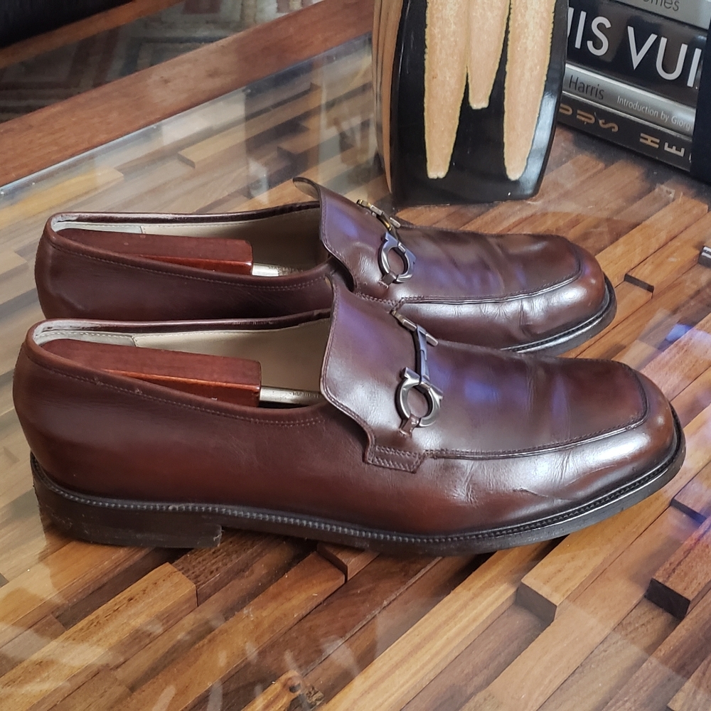 Brown Leather Salvatore Ferragamo Shoes